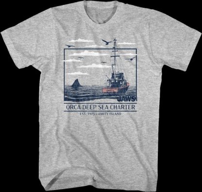Orca Deep Sea Charter Amity Island Jaws T-Shirt