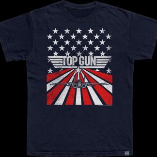 Made In USA Stars and Stripes Top Gun T-Shirt
