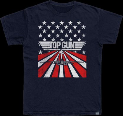 Made In USA Stars and Stripes Top Gun T-Shirt
