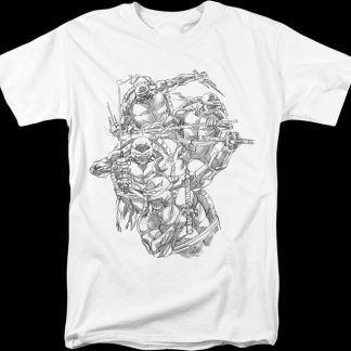 Sketches Teenage Mutant Ninja Turtles T-Shirt