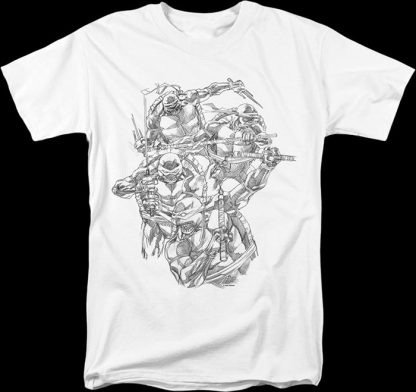 Sketches Teenage Mutant Ninja Turtles T-Shirt