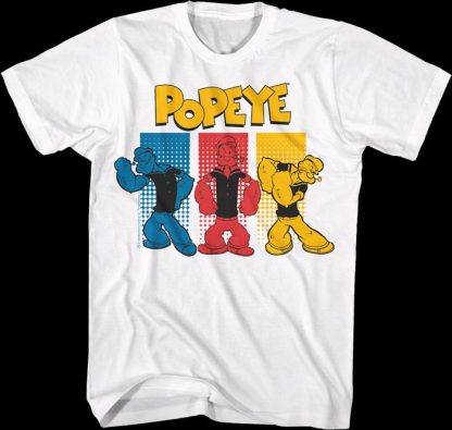 Colorful Sailor Poses Popeye T-Shirt