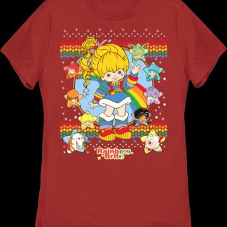 Womens Faux Ugly Sweater Rainbow Brite Shirt