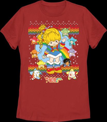 Womens Faux Ugly Sweater Rainbow Brite Shirt