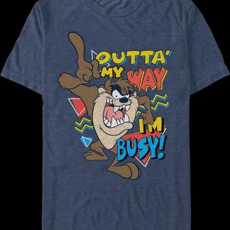 Tasmanian Devil Outta My Way I'm Busy Looney Tunes T-Shirt