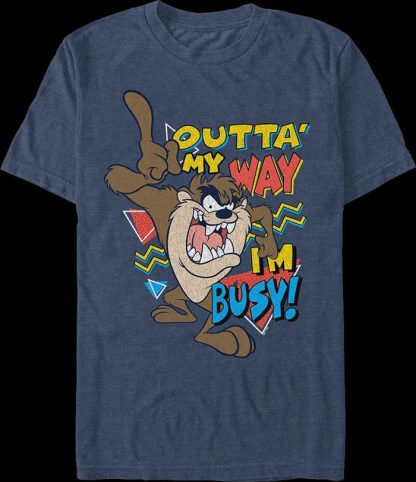 Tasmanian Devil Outta My Way I'm Busy Looney Tunes T-Shirt