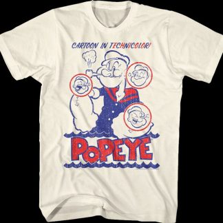 Cartoon In Technicolor Popeye T-Shirt