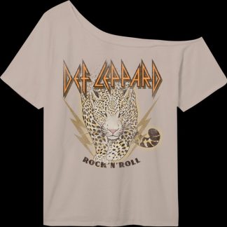 Rock 'N' Roll Def Leppard Off The Shoulder Shirt