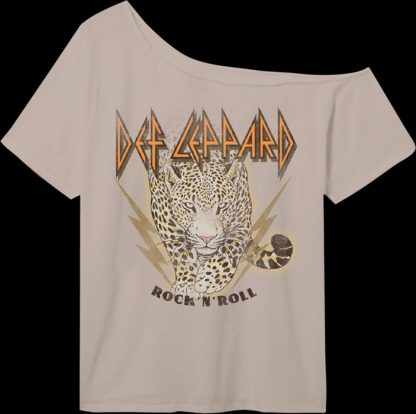Rock 'N' Roll Def Leppard Off The Shoulder Shirt