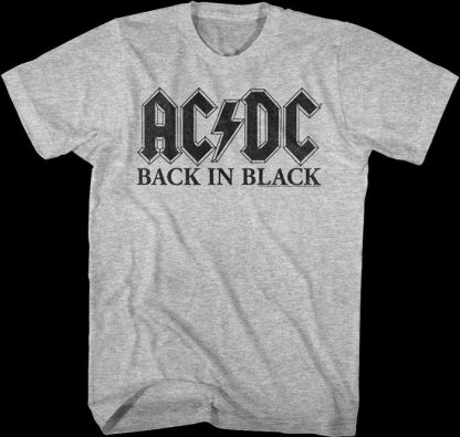 Vintage Back In Black ACDC Shirt