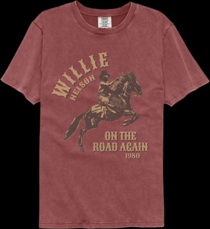 On The Road Again Willie Nelson Comfort Colors Brand T-Shirt