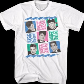 Retro Tuxes In Squares New Kids On The Block T-Shirt