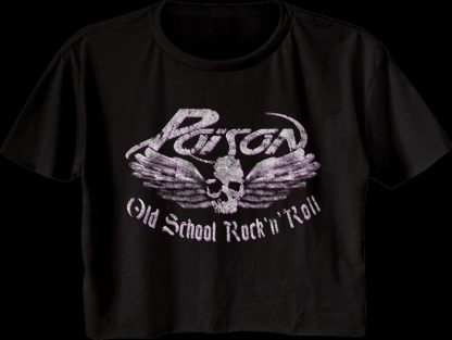 Ladies Old School Rock n Roll Poison Crop Top