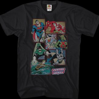 Collage Justice League of America T-Shirt