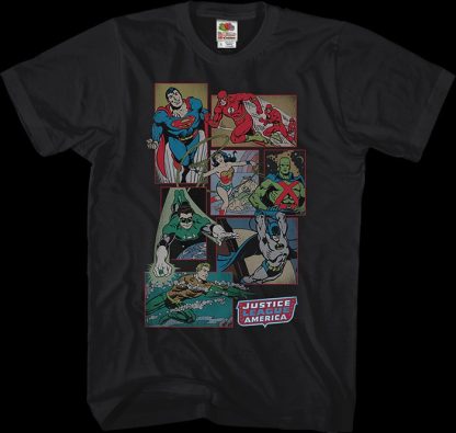 Collage Justice League of America T-Shirt