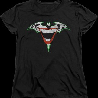 Womens Joker Bat Symbol DC Comics Shirt