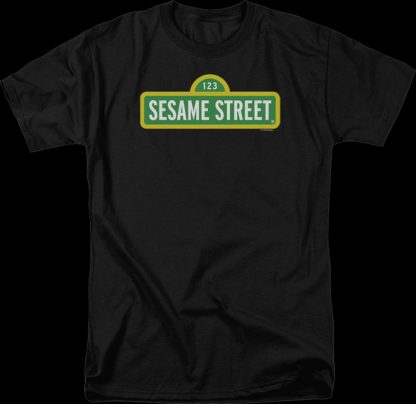 Black Sign Sesame Street T-Shirt