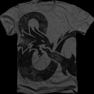 Charcoal Big Print Logo Dungeons & Dragons T-Shirt