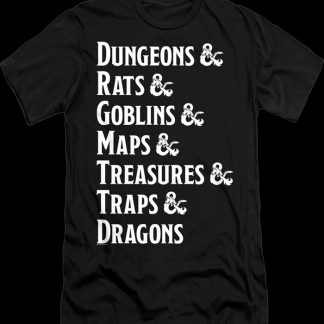 Dungeon List Dungeons & Dragons T-Shirt