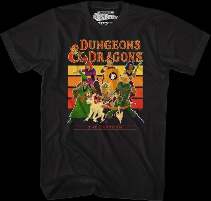 Retro Cartoon Stripes Dungeons & Dragons T-Shirt