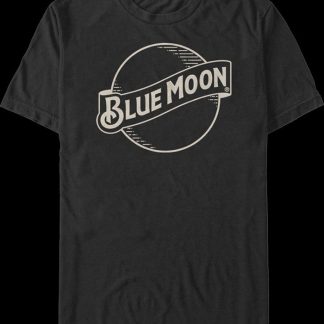 Distressed Black Logo Blue Moon T-Shirt