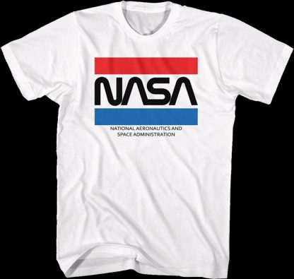 Red White Blue Stripes NASA T-Shirt