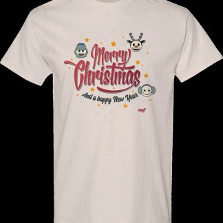 Merry Christmas And A Happy New Year Emoji T-Shirt