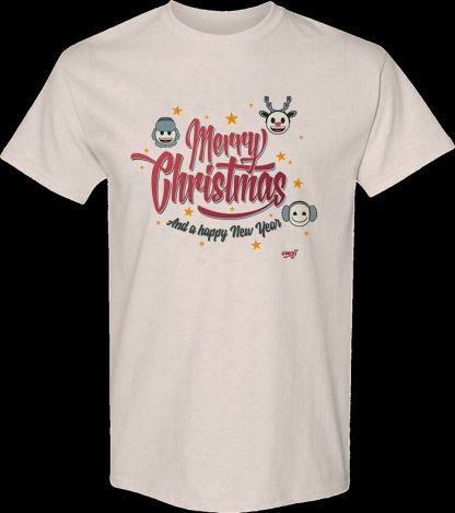 Merry Christmas And A Happy New Year Emoji T-Shirt