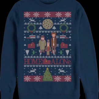 Faux Ugly Christmas Sweater Main Characters Home Alone Sweatshirt