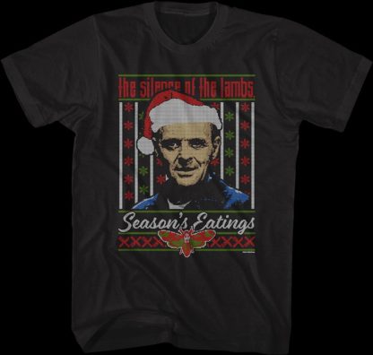 Season's Eatings Faux Ugly Xmas Sweater Silence of the Lambs T-Shirt