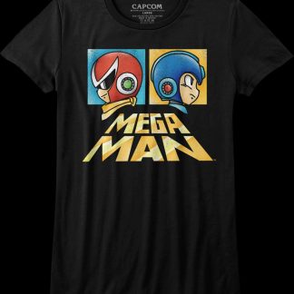 Womens Profiles Proto Man and Mega Man Shirt