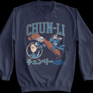 Chun-Li Japanese Text Street Fighter Sweatshirt