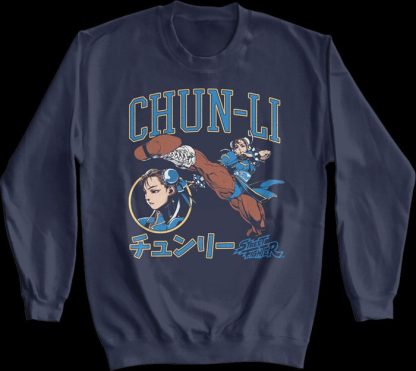 Chun-Li Japanese Text Street Fighter Sweatshirt