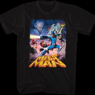 Collage Poster Mega Man T-Shirt