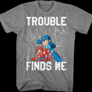 Trouble Finds Me Mega Man T-Shirt