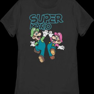 Womens Luigi & Mario High Five Super Mario Bros. Shirt