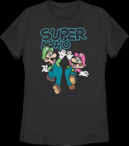 Womens Luigi & Mario High Five Super Mario Bros. Shirt