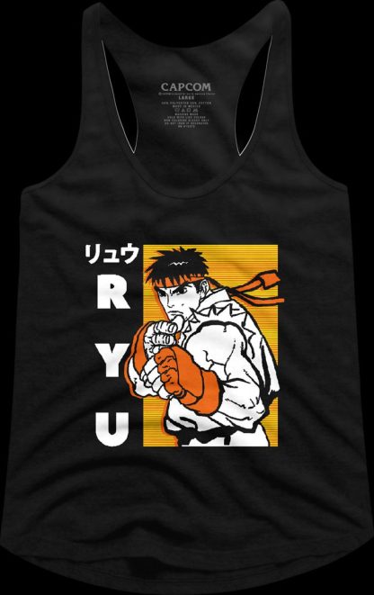Ladies Ryu Japanese Street Fighter Racerback Tank Top