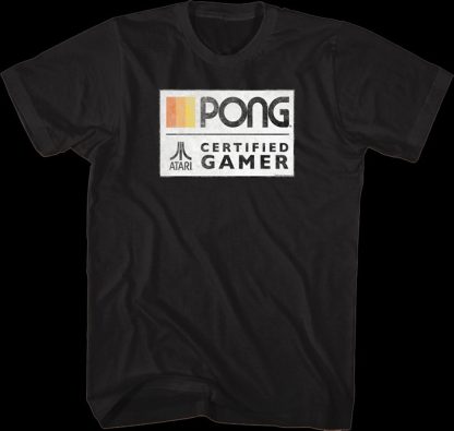 Pong Certified Gamer Atari T-Shirt