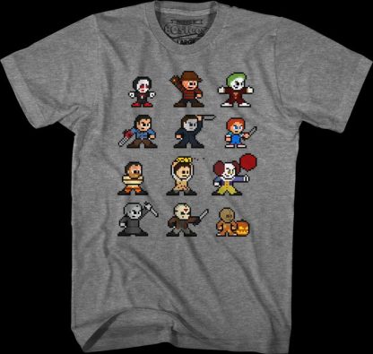 8-Bit Horror Icons T-Shirt - Image 2