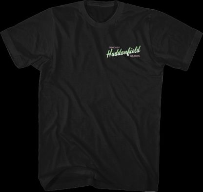 Front & Back Come Visit Haddonfield Halloween T-Shirt - Image 2