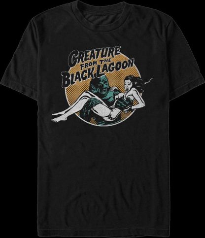 Retro Circle Creature From The Black Lagoon T-Shirt