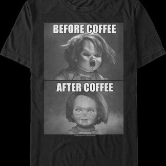 Chucky Before And After Coffee Child's Play T-Shirt