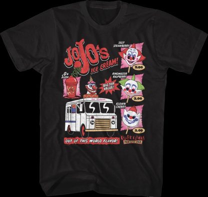 Jojo's Ice Cream Flavors Killer Klowns From Outer Space T-Shirt