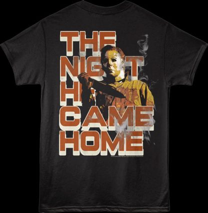 Front & Back The Night He Came Home Halloween T-Shirt - Image 2