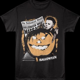 Haddonfield Herald Headline Halloween T-Shirt