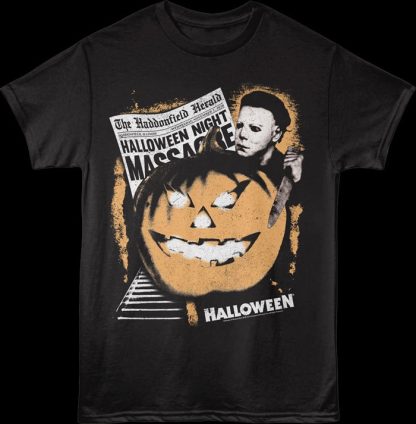 Haddonfield Herald Headline Halloween T-Shirt