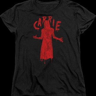 Womens Dripping Blood Carrie Shirt