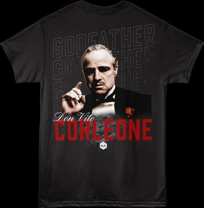 Front & Back Don Vito Corleone Godfather T-Shirt - Image 2