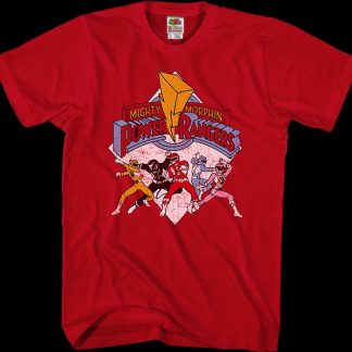 Distressed Mighty Morphin Power Rangers T-Shirt